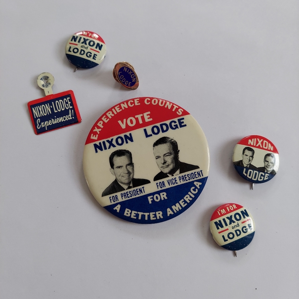 Vintage Campaign Buttons Nixon Lodge 1960 Republican Presidential Politi…